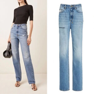 KSUBI Playback True Vintage Slash Distressed High-rise jeans